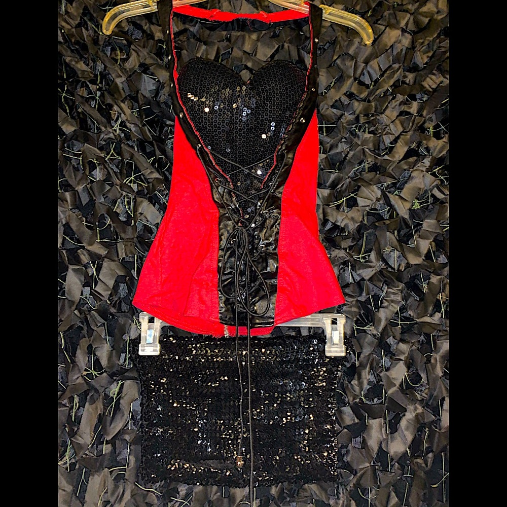 Sequined Halter and skirt